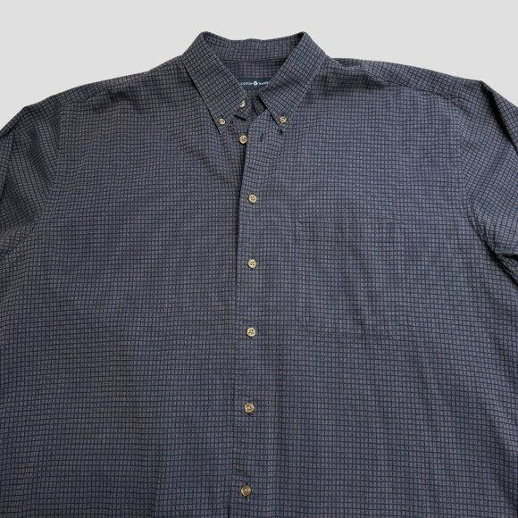 COTTON TRADERS BUTTON UP SHIRT BROWN BLACK CHECK LONG SLEEVE MENS XL FALL AUTUMN - Picture 3 of 9